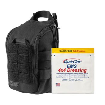 RAPIDSTOP Bleeding Control Kits - Medium, Tactical Pouch - EMS Dressing ...